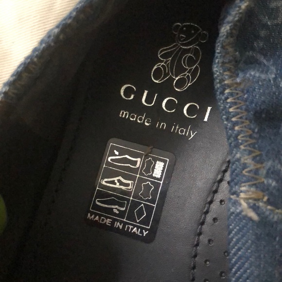 Authentic Gucci Gomma blue jean shoes sz 33 - Picture 2 of 5